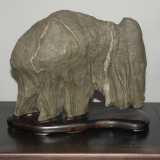 Una pietra raffigurante un mammut